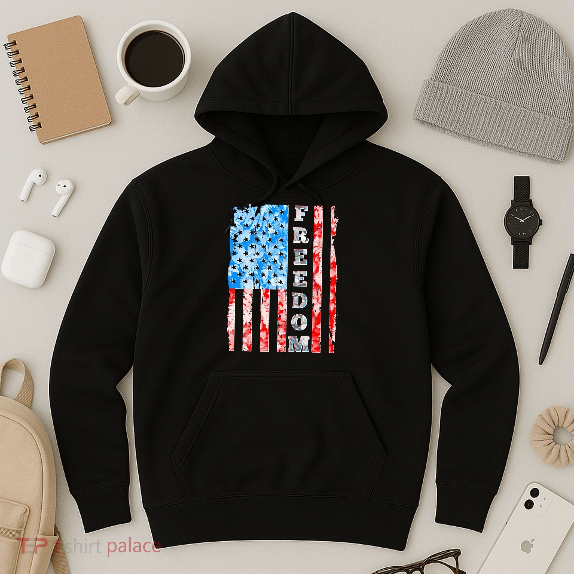 Freedom Nature USA Flag Hoodie
