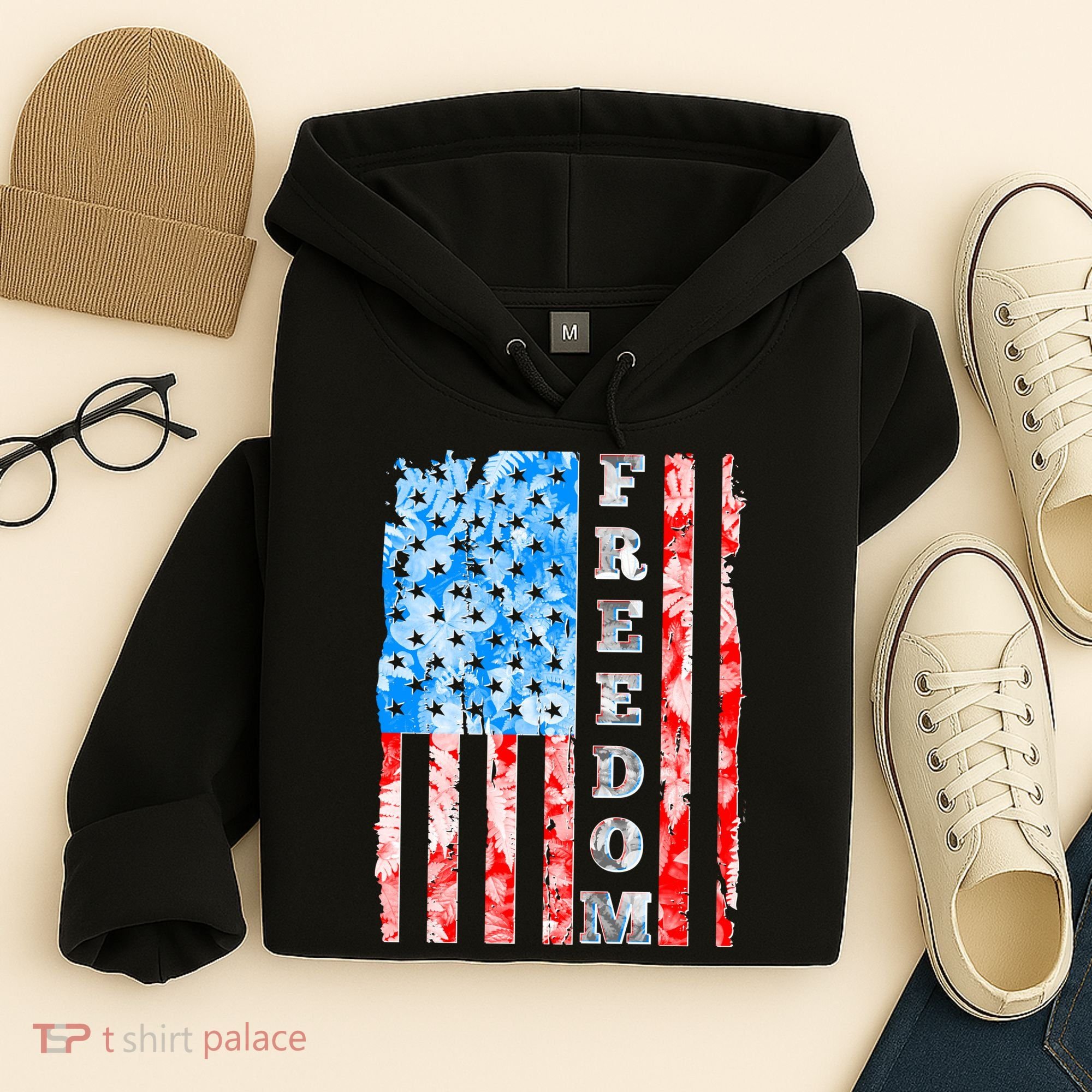 Freedom Nature USA Flag Hoodie