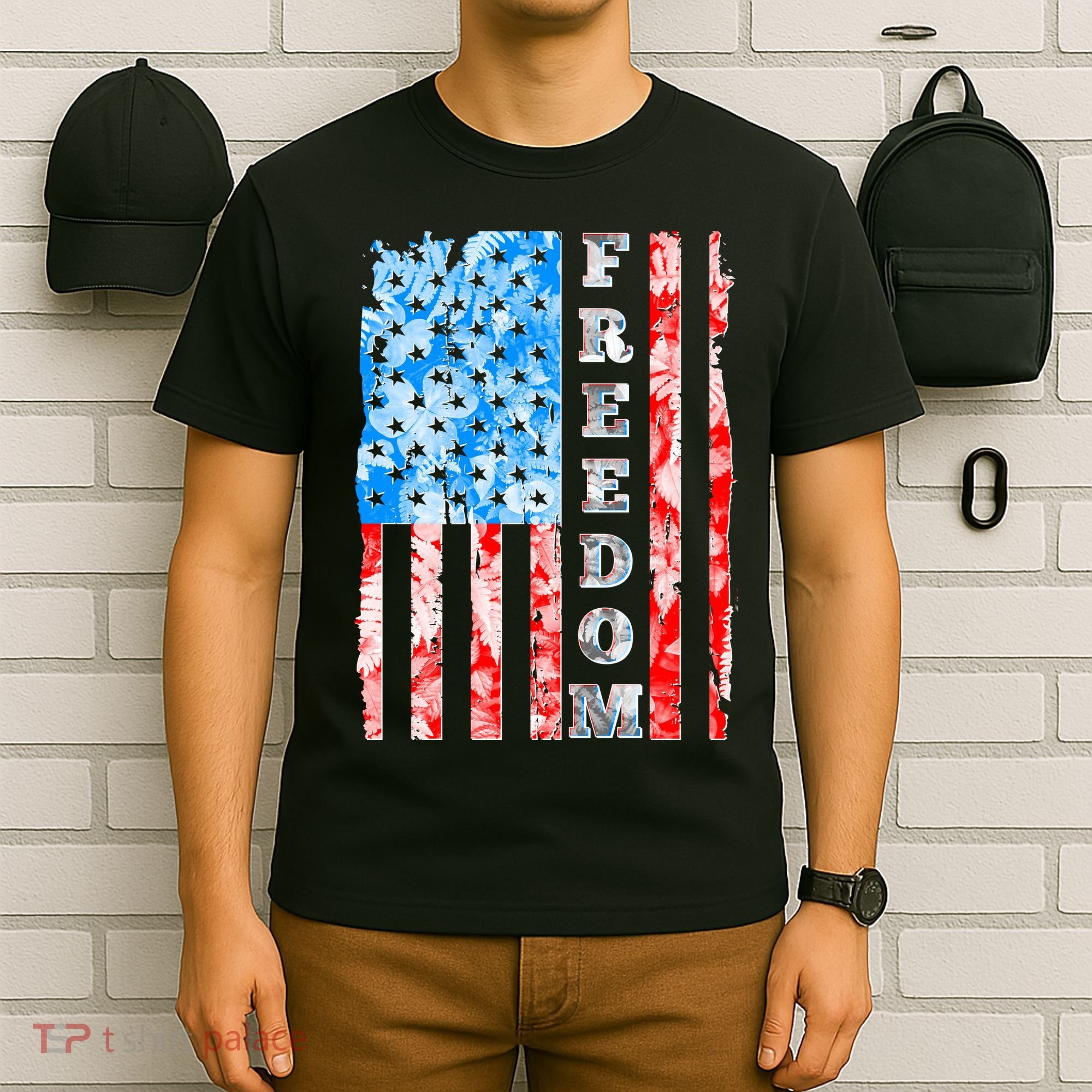 Freedom Nature USA Flag T-Shirt