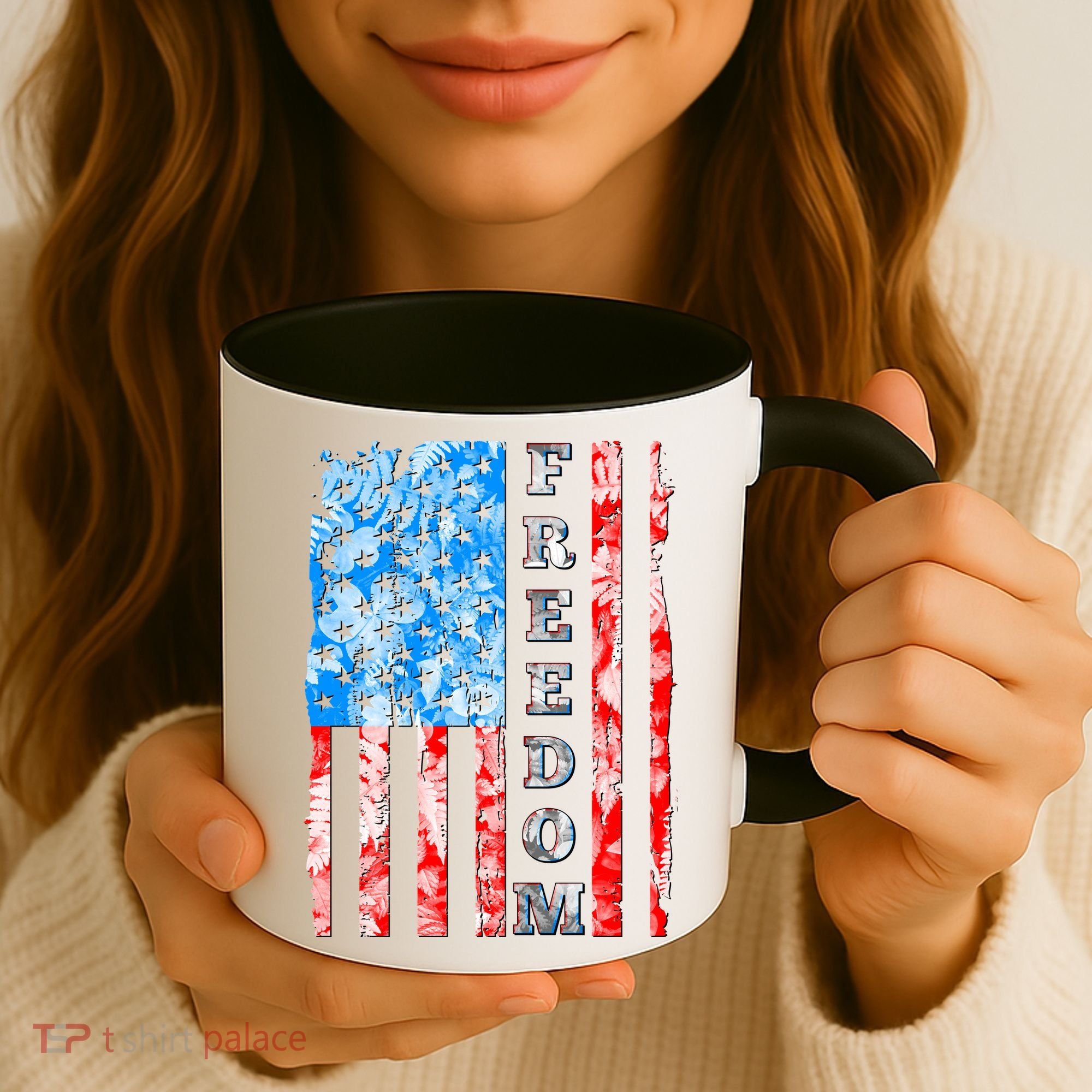 Freedom Nature USA Flag Coffee Mug