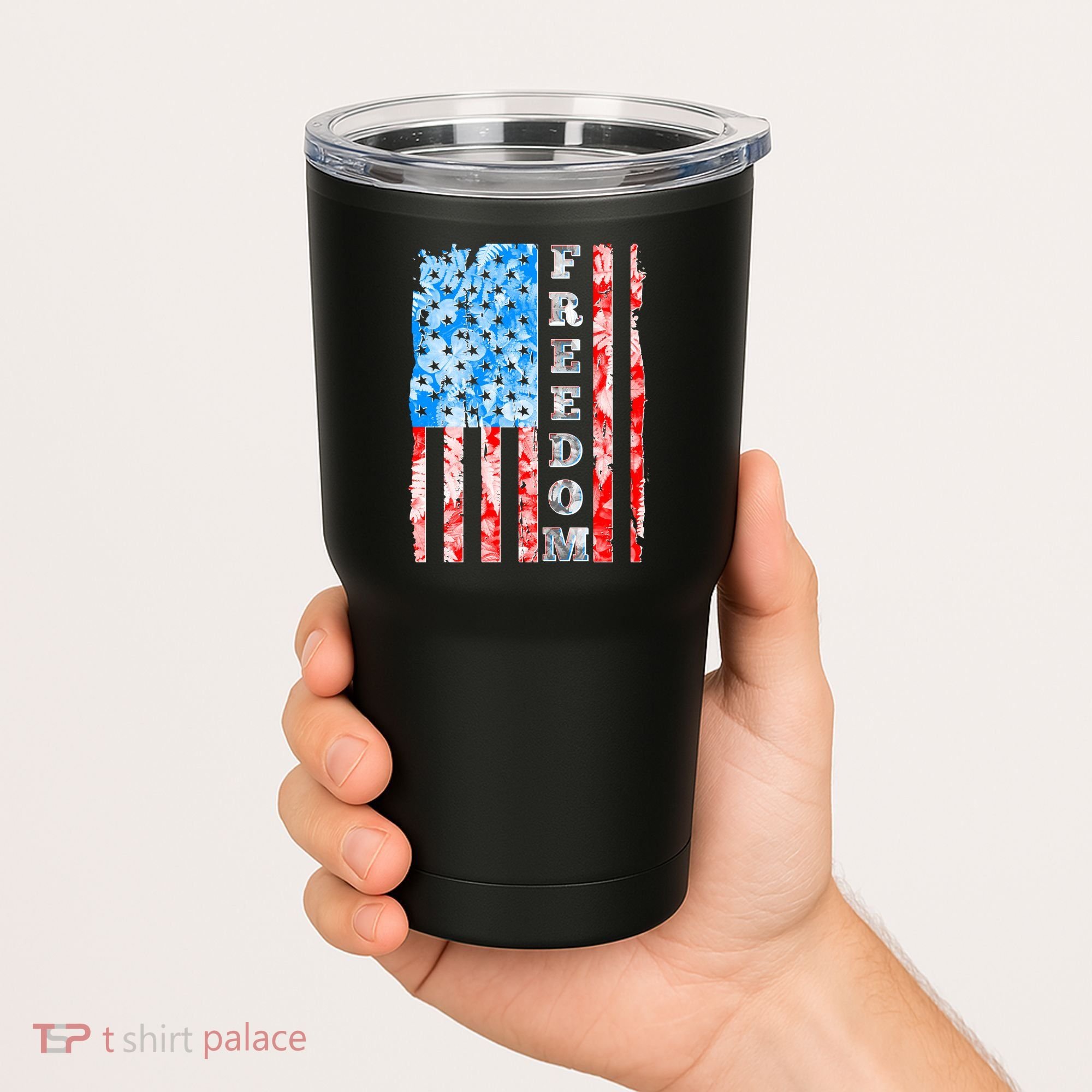Freedom Nature USA Flag Tumbler