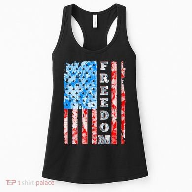 Freedom Nature USA Flag Women's Tank Top
