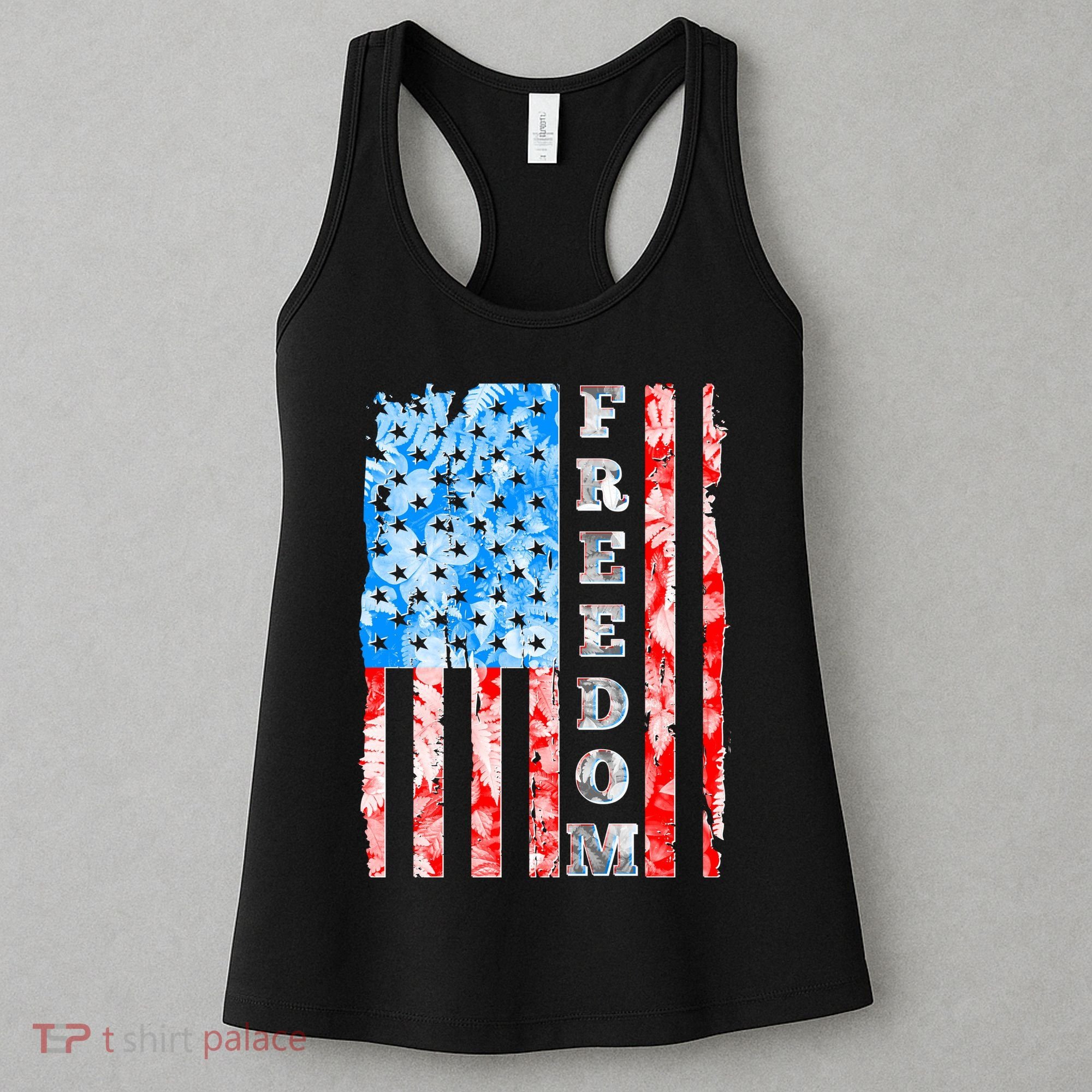 Freedom Nature USA Flag Women's Tank Top