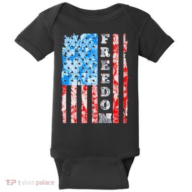 Freedom Nature USA Flag Baby Bodysuit