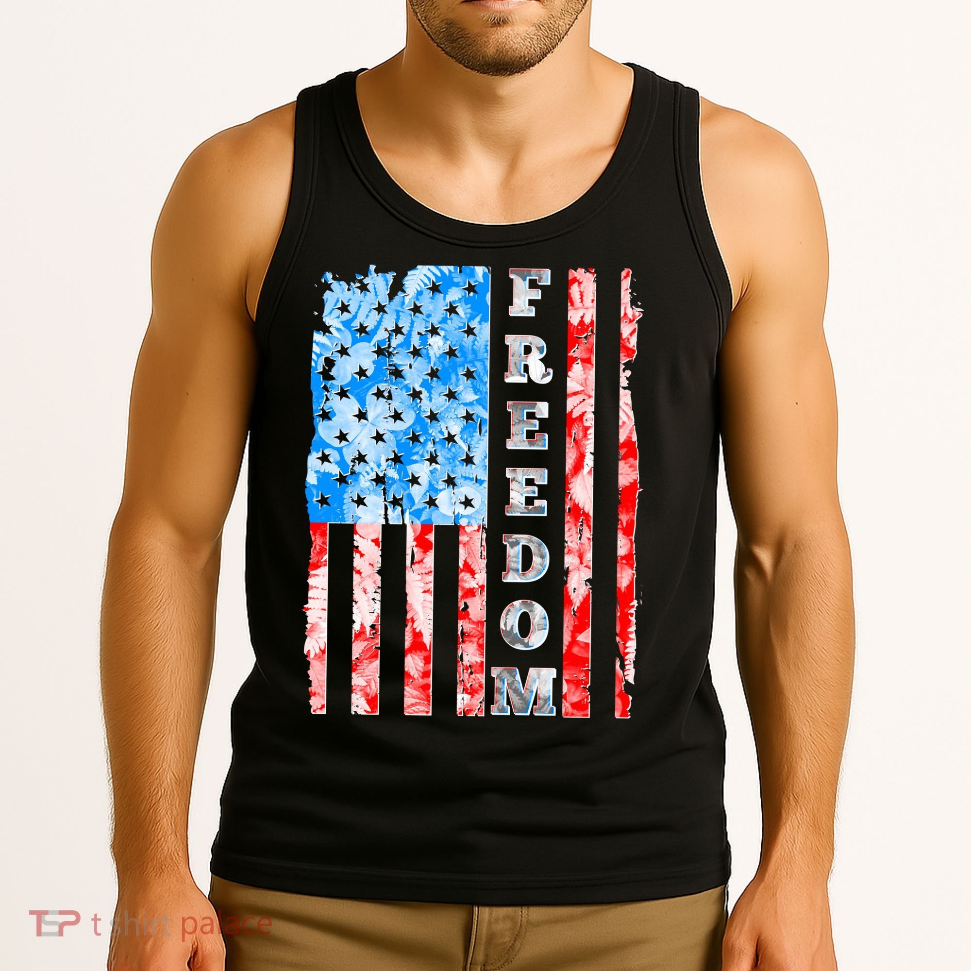Freedom Nature USA Flag Tank Top