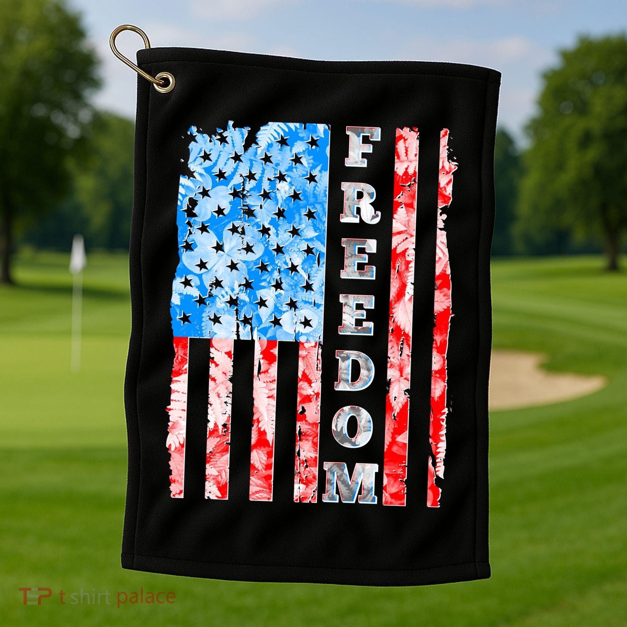 Freedom Nature USA Flag Golf Towel
