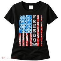 Freedom Nature USA Flag Women's T-Shirt thumb 0