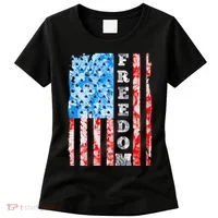 Freedom Nature USA Flag Women's T-Shirt thumb 0