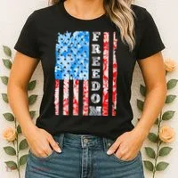 Freedom Nature USA Flag Women's T-Shirt thumb 2