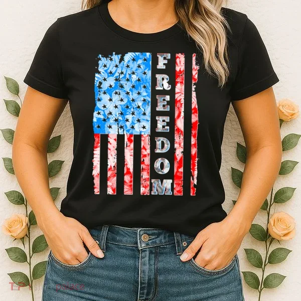 Freedom Nature USA Flag Women's T-Shirt