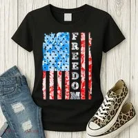 Freedom Nature USA Flag Women's T-Shirt thumb 3
