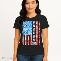 Freedom Nature USA Flag Women's T-Shirt thumb 4