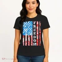 Freedom Nature USA Flag Women's T-Shirt thumb 4