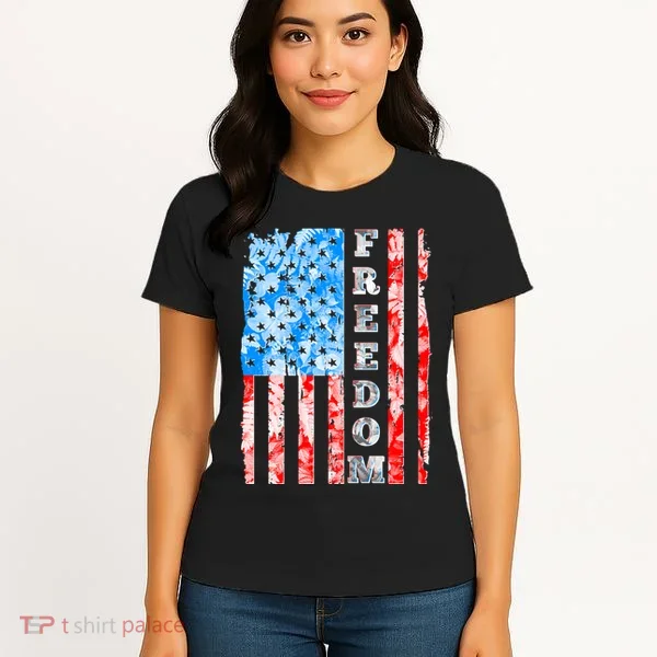 Freedom Nature USA Flag Women's T-Shirt