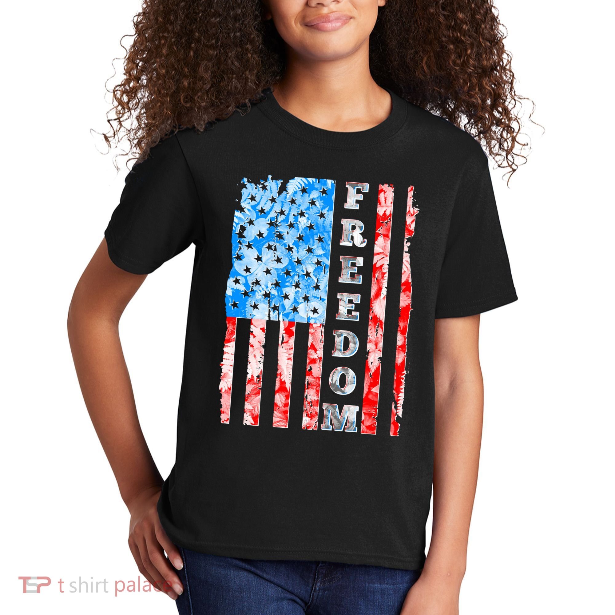 Freedom Nature USA Flag Kids T-Shirt