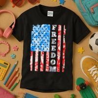 Freedom Nature USA Flag Kids T-Shirt thumb 3