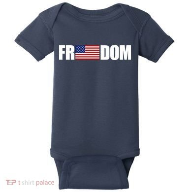 Freedom Simple Logo Baby Bodysuit