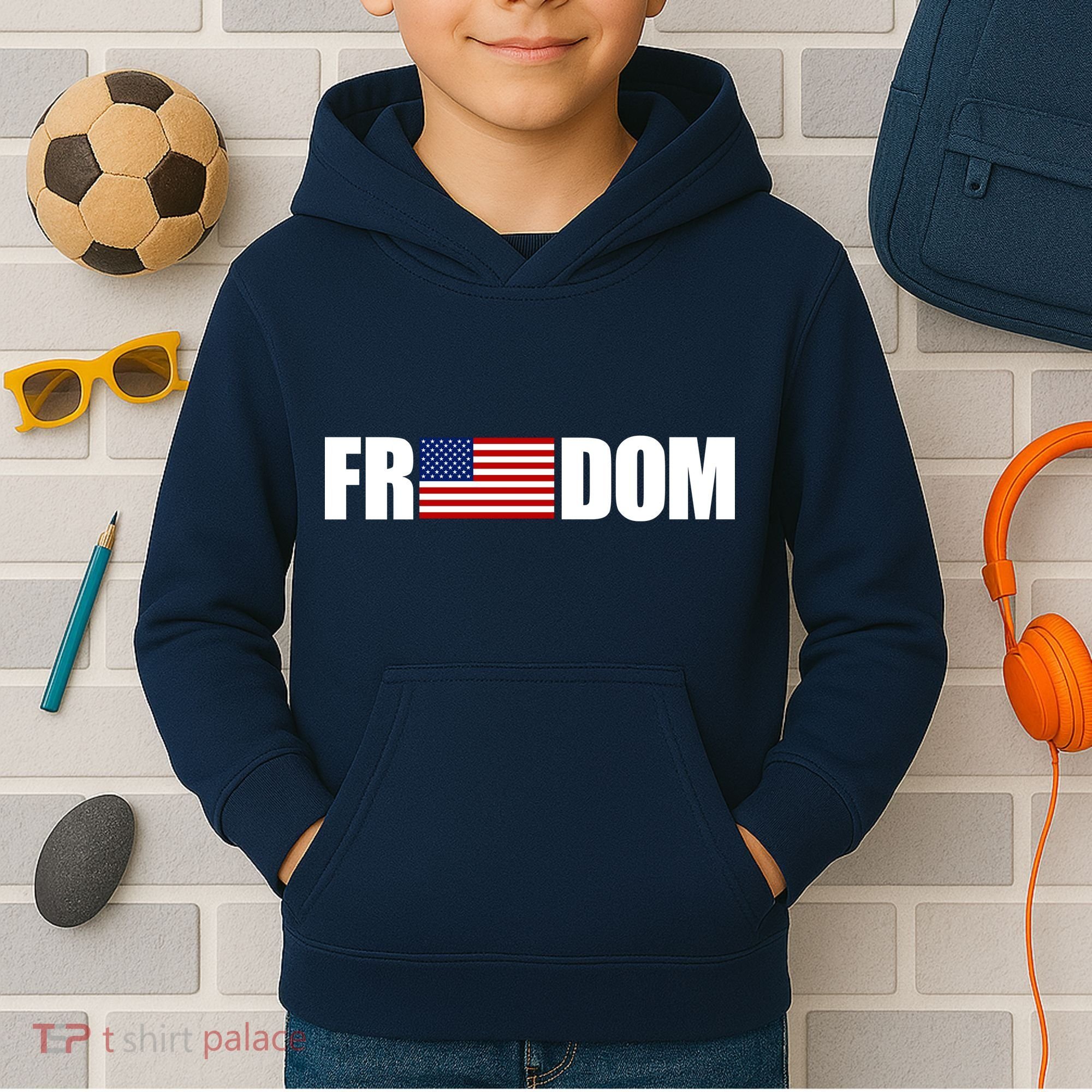 Freedom Simple Logo Kids Hoodie