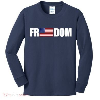 Freedom Simple Logo Kids Long Sleeve Shirt