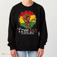 Freeish Juneteenth June 19 Fist Breaking Chains Women's Sweatshirt thumb 0