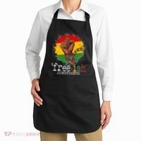 Freeish Juneteenth June 19 Fist Breaking Chains Apron thumb 2