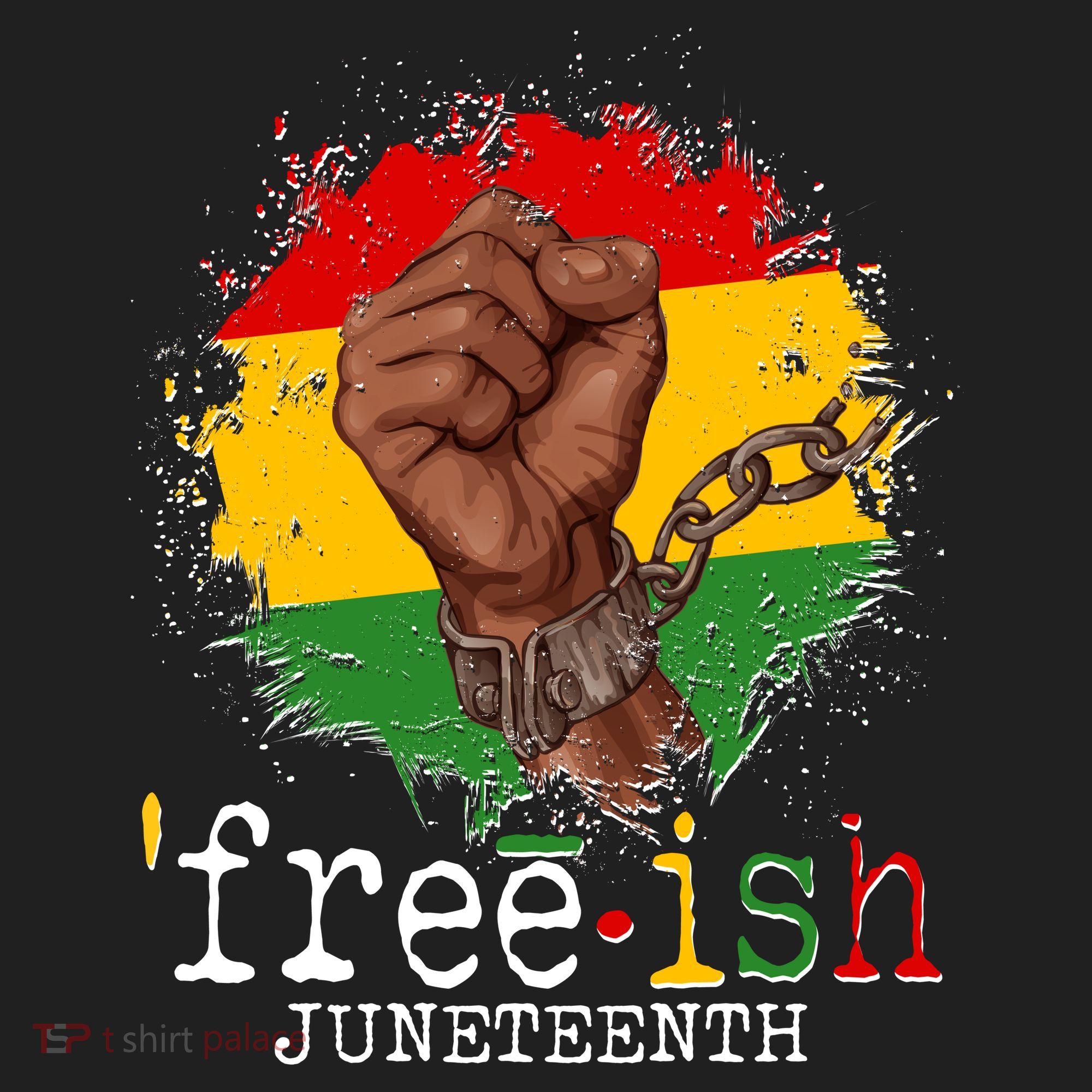 Freeish Juneteenth June 19 Fist Breaking Chains Beanie