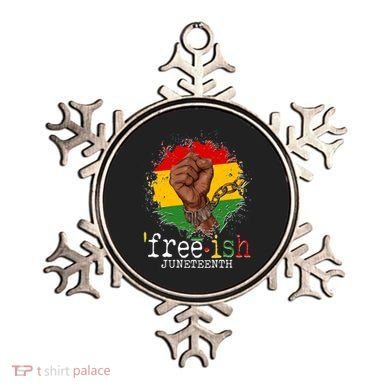 Freeish Juneteenth June 19 Fist Breaking Chains Ornament