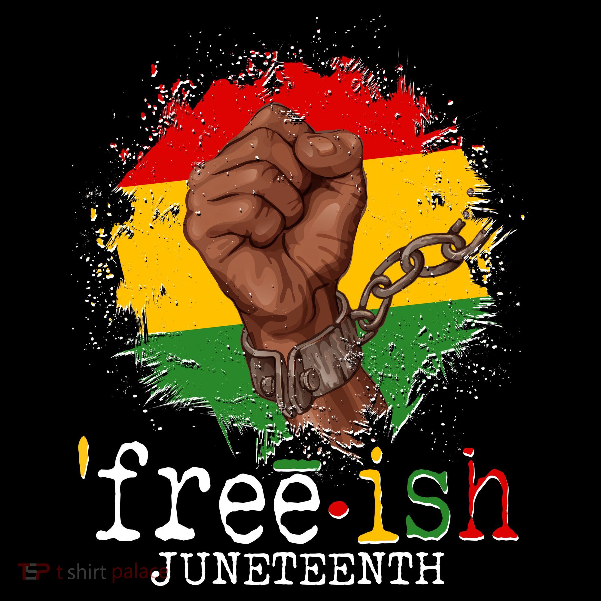 Freeish Juneteenth June 19 Fist Breaking Chains Women's Tank Top