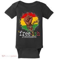 Freeish Juneteenth June 19 Fist Breaking Chains Baby Bodysuit thumb 0
