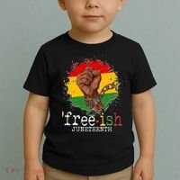 Freeish Juneteenth June 19 Fist Breaking Chains Toddler T-Shirt thumb 2