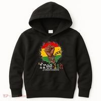 Freeish Juneteenth June 19 Fist Breaking Chains Kids Hoodie thumb 0