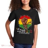 Freeish Juneteenth June 19 Fist Breaking Chains Kids T-Shirt thumb 2
