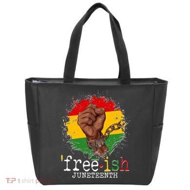 Freeish Juneteenth June 19 Fist Breaking Chains Tote Bag