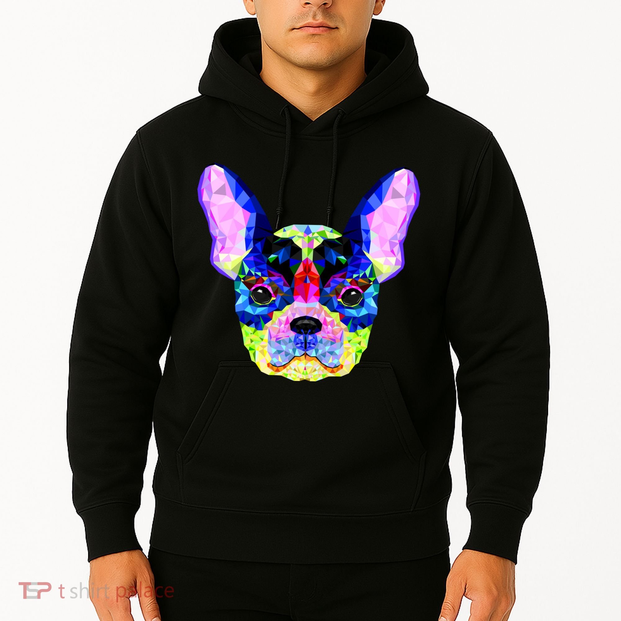 French Bulldog Geometric Hoodie