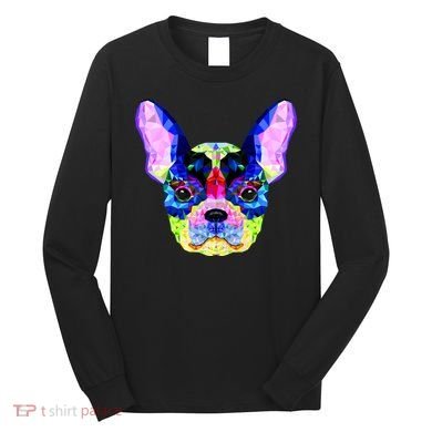 French Bulldog Geometric Long Sleeve Shirt