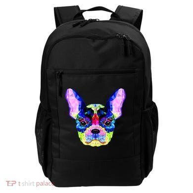 French Bulldog Geometric Backpack