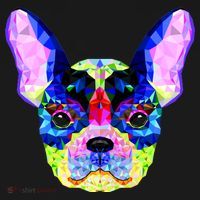 French Bulldog Geometric Backpack thumb 2