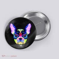 French Bulldog Geometric Button thumb 0