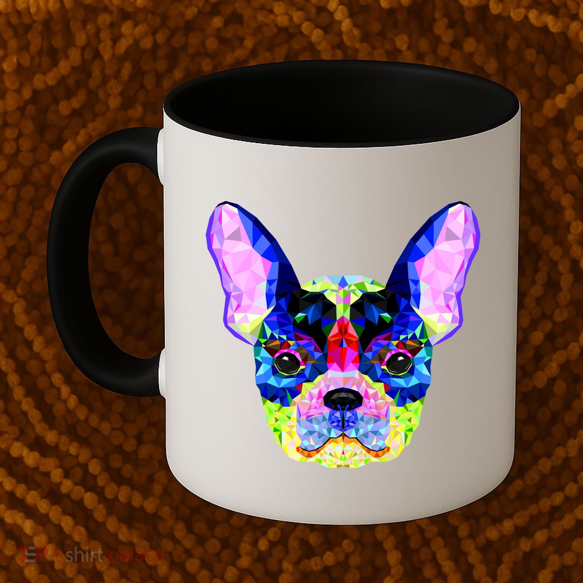 French Bulldog Geometric Coffee Mug