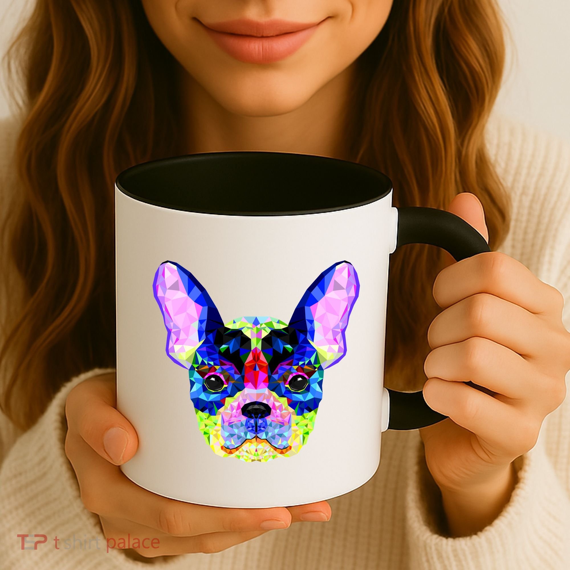French Bulldog Geometric Coffee Mug