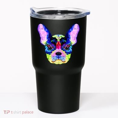 French Bulldog Geometric Tumbler