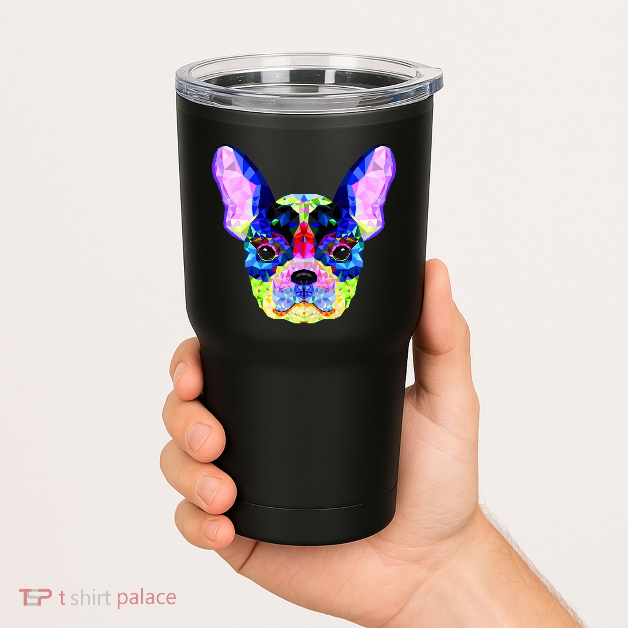 French Bulldog Geometric Tumbler