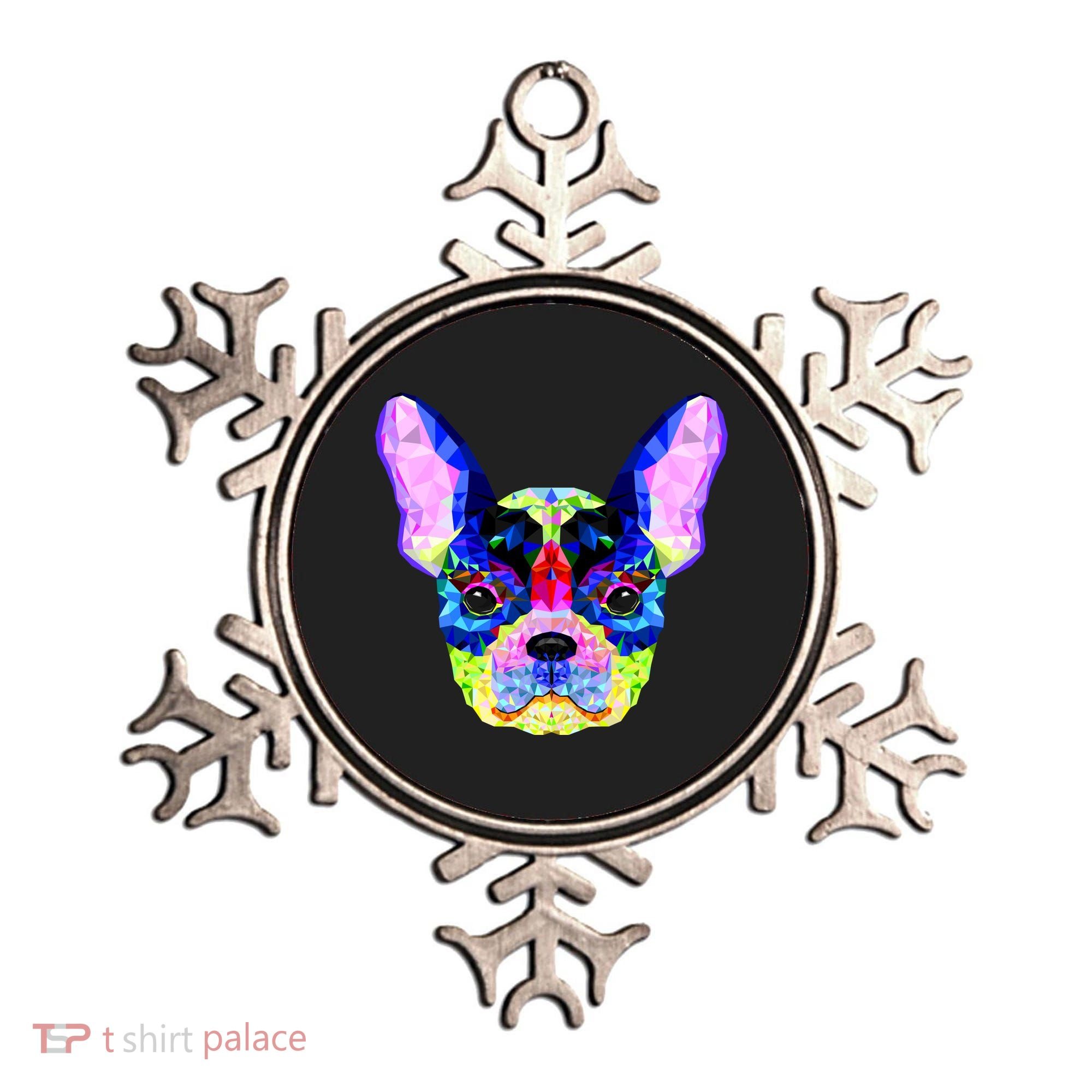 French Bulldog Geometric Ornament