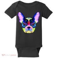 French Bulldog Geometric Baby Bodysuit thumb 0