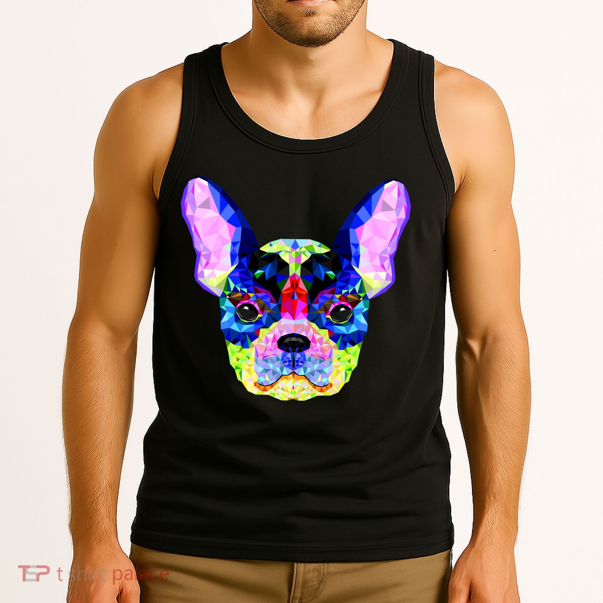 French Bulldog Geometric Tank Top