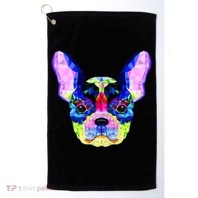 French Bulldog Geometric Golf Towel