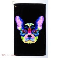 French Bulldog Geometric Golf Towel thumb 0