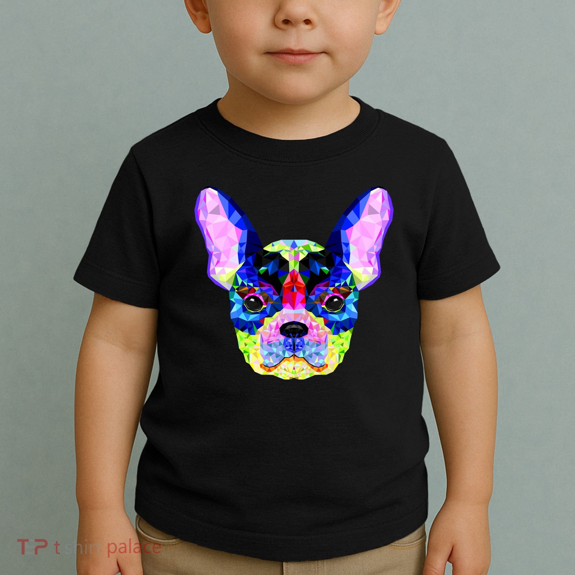 French Bulldog Geometric Toddler T-Shirt