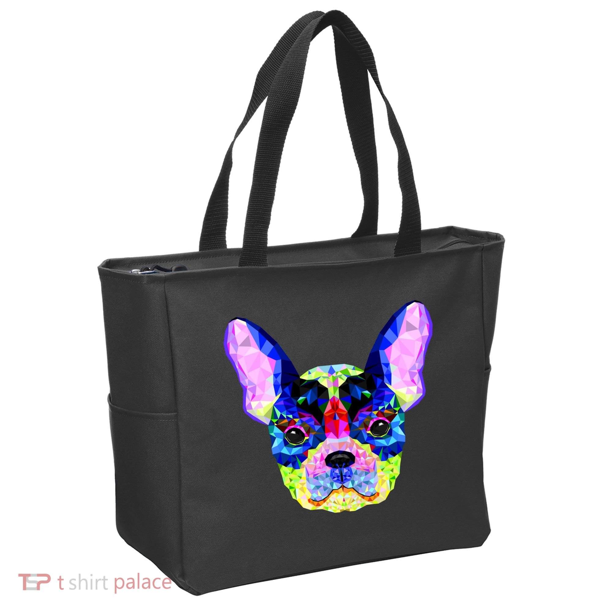 French Bulldog Geometric Tote Bag