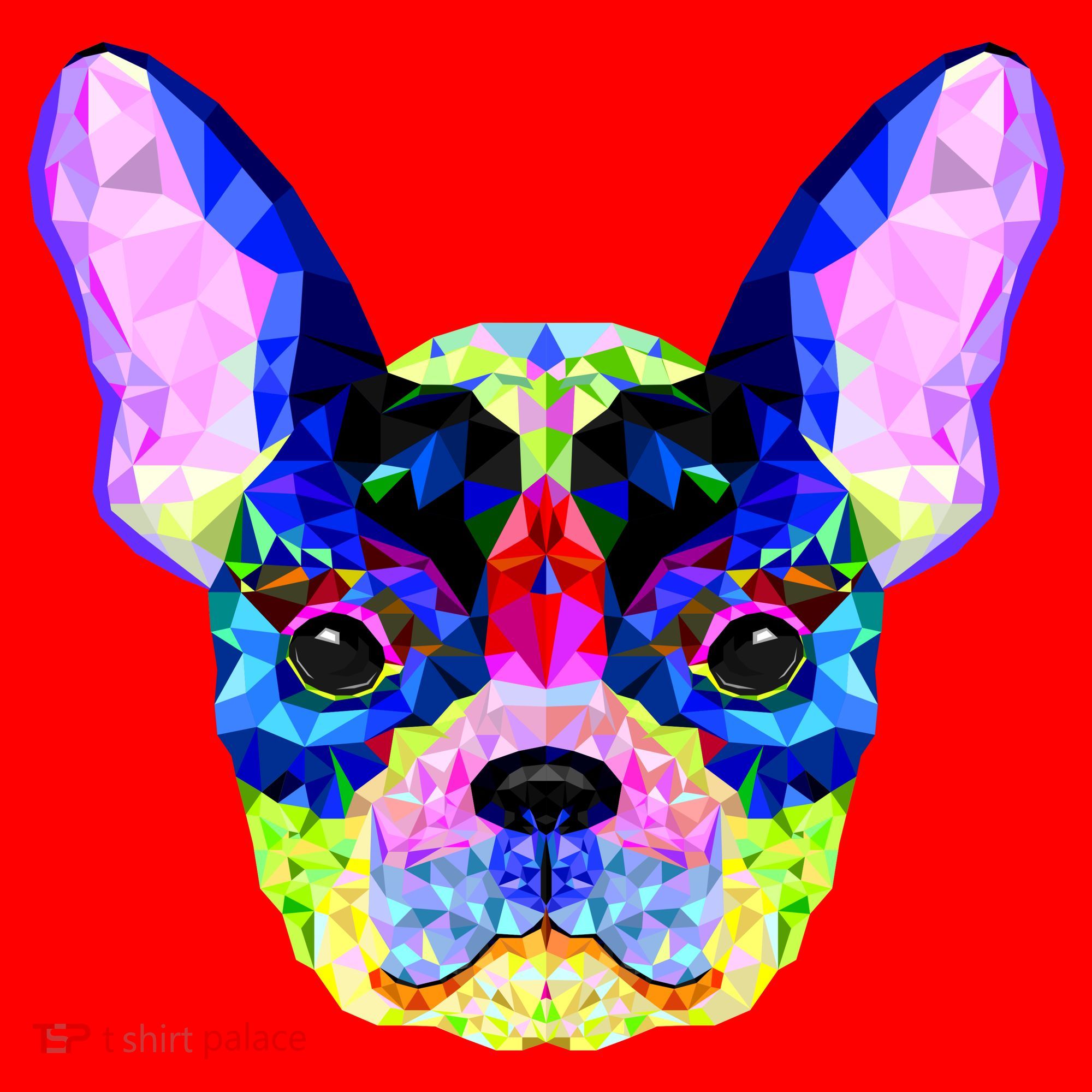 French Bulldog Geometric Santa Hat